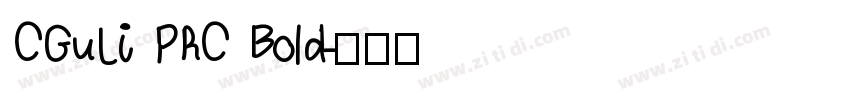 CGuLi PRC Bold字体转换